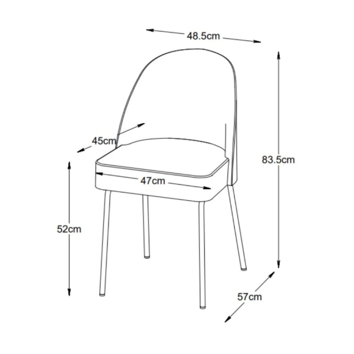 UQ PRESTON Beige design, elegant Upholstered indoor chair